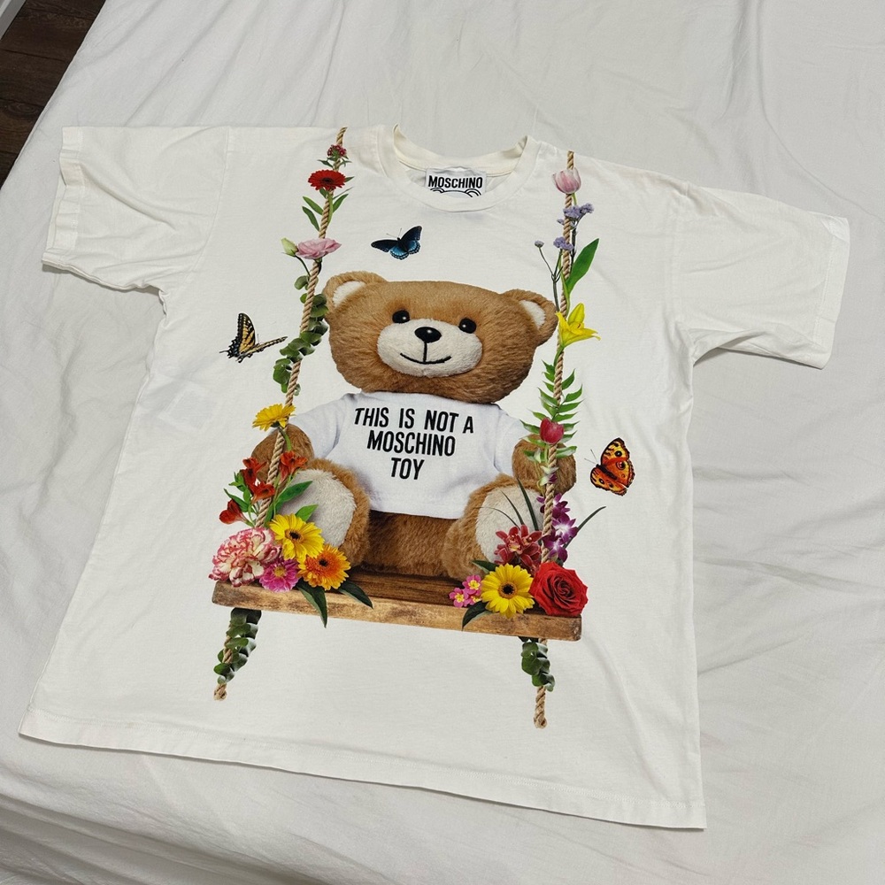 Moschino White Teddy Bear T-Shirt